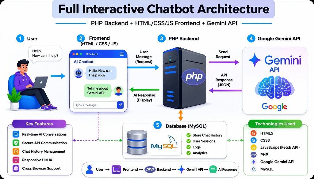 Full Interactive Chatbot Architecture