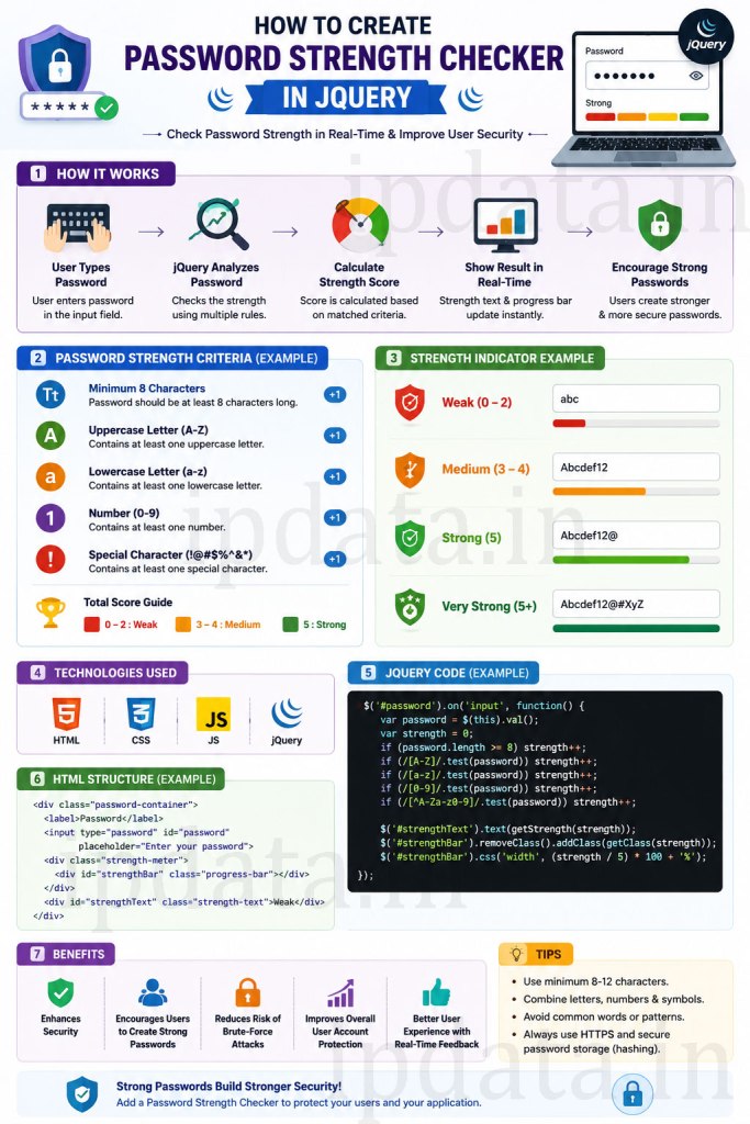 How to Build a Password Strength Checker in JavaScript & jQuery — The Complete Guide