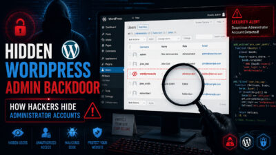 Hidden WordPress Admin Backdoor How Hackers Hide Administrator Accounts in WordPress How to Identify, Investigate, and Remove Malicious User-Hiding Code